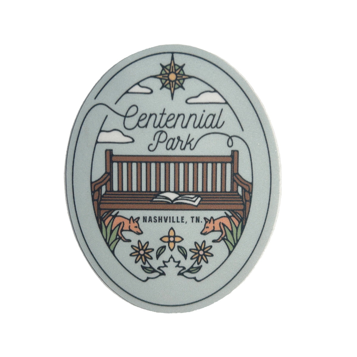 Bench Point Sticker Nashville's Centennial T.S. Park Bench Sticker – Centennial Park Store