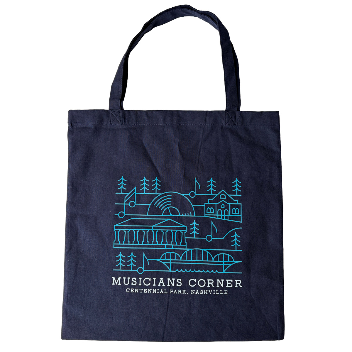 Musicians Corner Navy Cotton Tote Bag